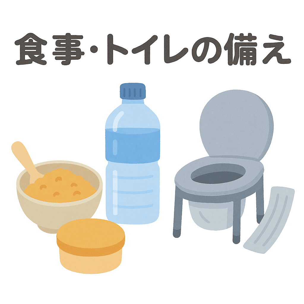 食事・トイレの備え