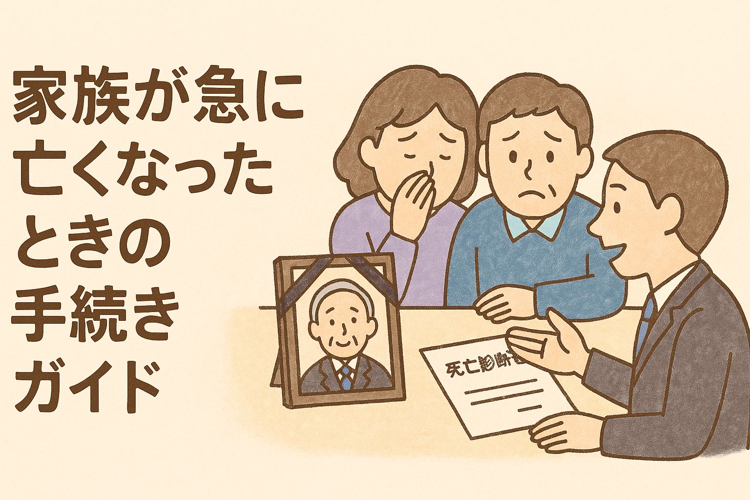【保存版】家族が急に亡くなったときの手続きの流れ｜日本全国共通ガイド