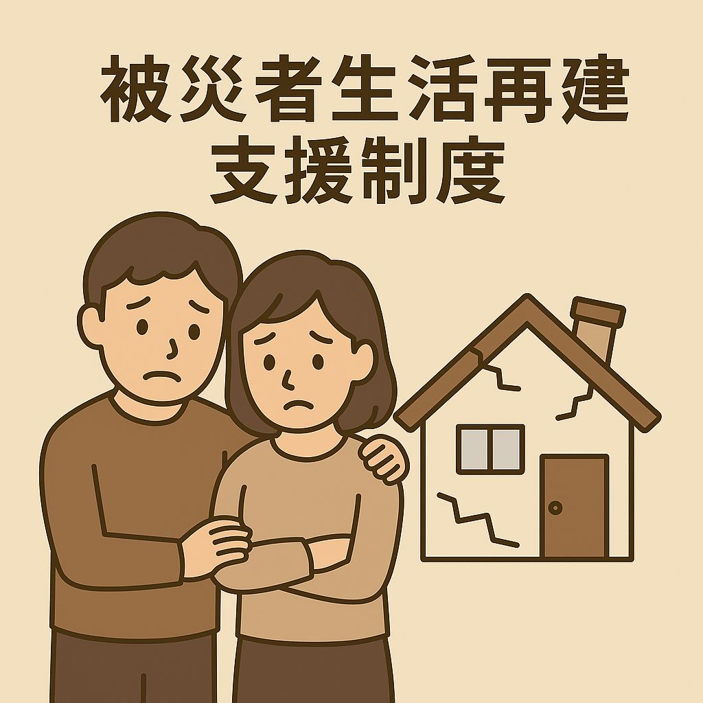 壊れかけの家の前で男女が不安そうにしている