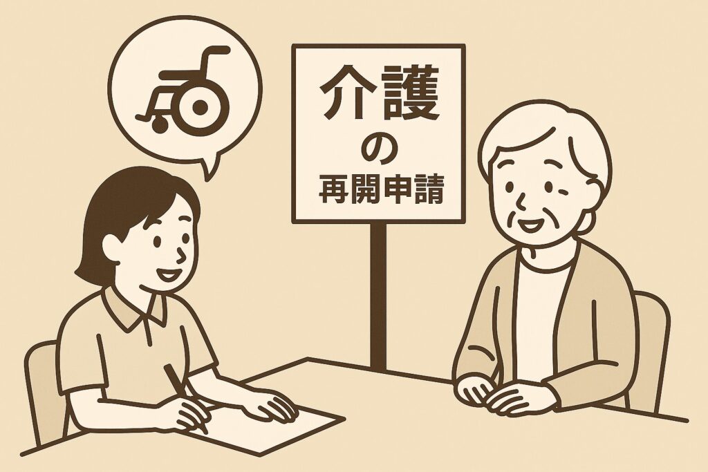 介護の申請をする女性