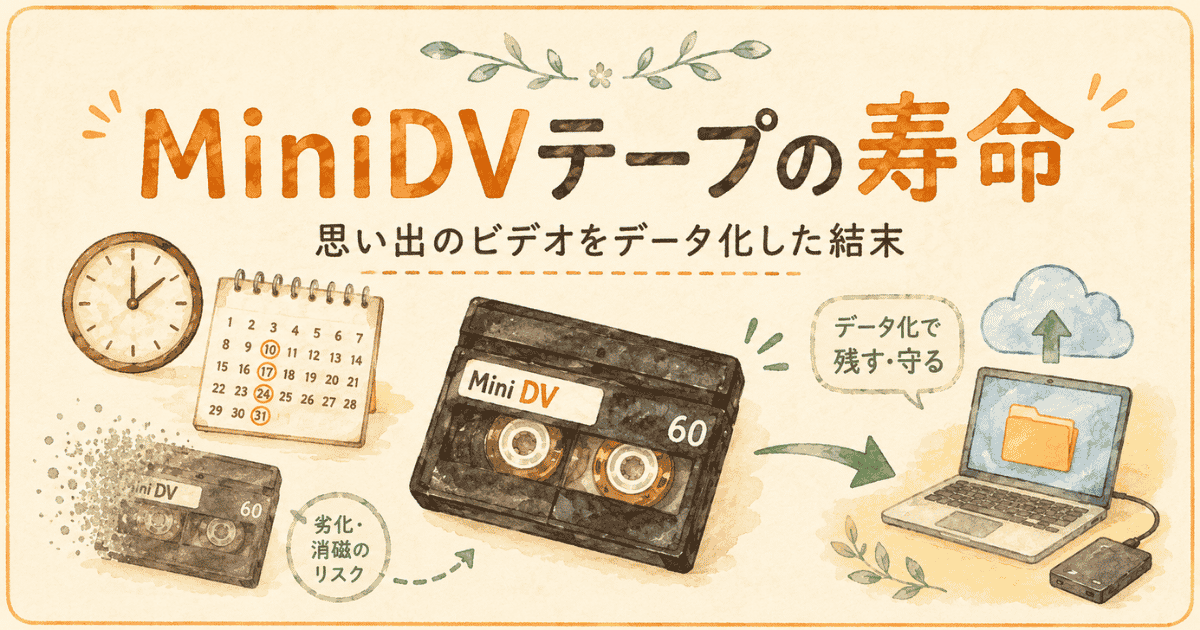MiniDVテープの寿命｜思い出のビデオをデータ化した話