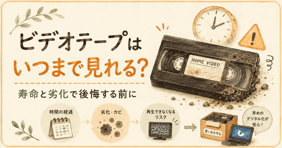 ビデオテープはいつまで見れる？寿命と今すぐ確認する方法