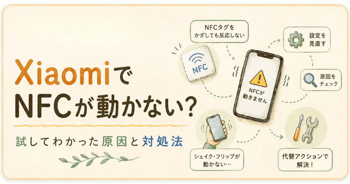 XiaomiではNFCタグが使えない？実際に試した結果と別の方法