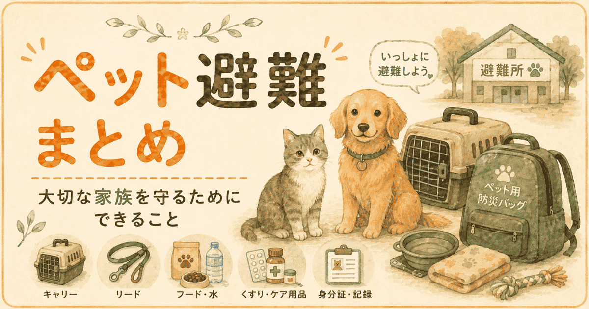 🐾 ペット避難まとめ｜大切な家族を守るためにできること