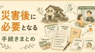 災害後に必要となる手続きまとめ