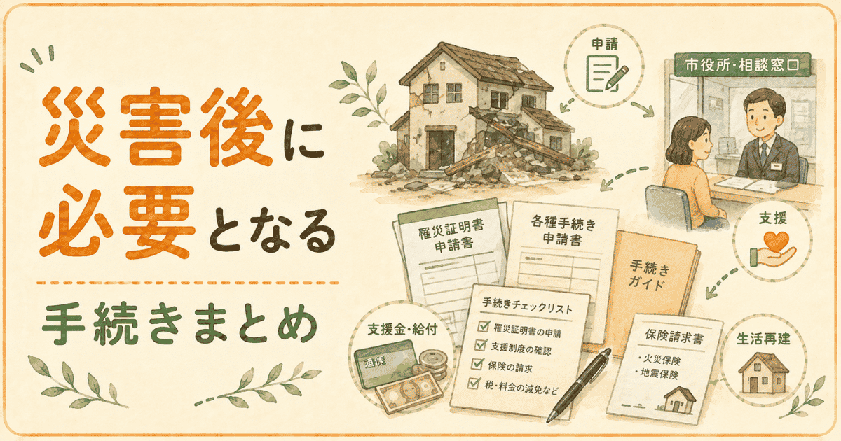 災害後に必要となる手続きまとめ