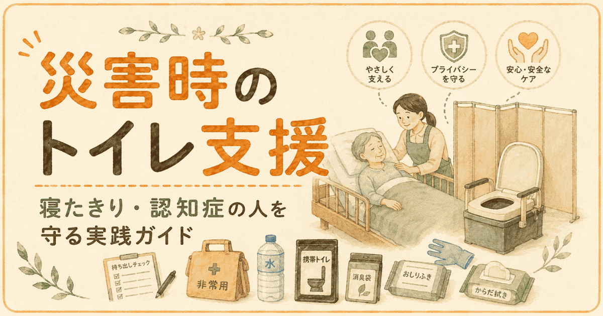 災害時のトイレ支援|寝たきり・認知症の人を守る実践ガイド