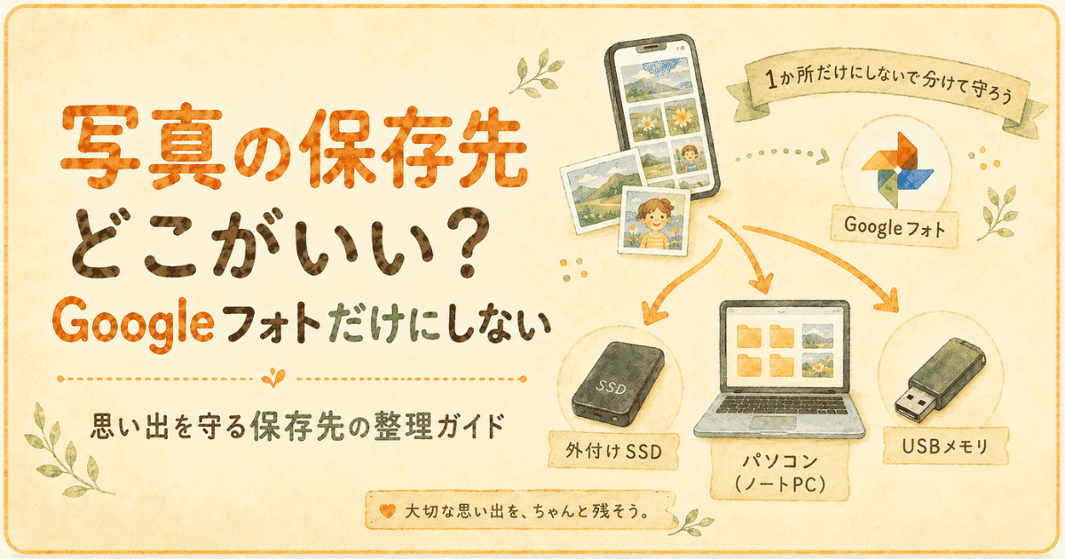 写真の保存先はどこがいい？Googleフォトが不安な時に考えたこと