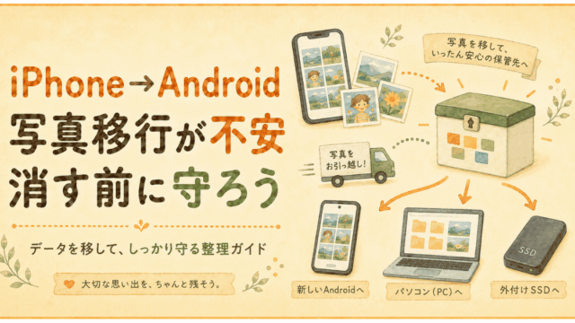 iPhoneからAndroidへ写真を移すのが怖い人へ｜Googleフォトで先に守ろう